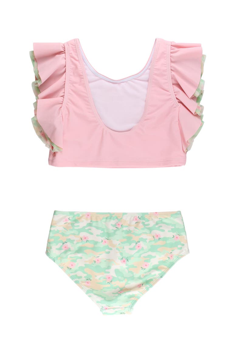 Butterfly Tankini 2-Piece Swimsuit, Alternate, color, Sage Blossom Camo