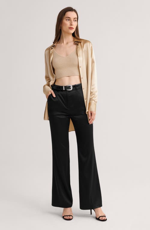 Lilysilk Oversize Style Silk Blouse In Brown