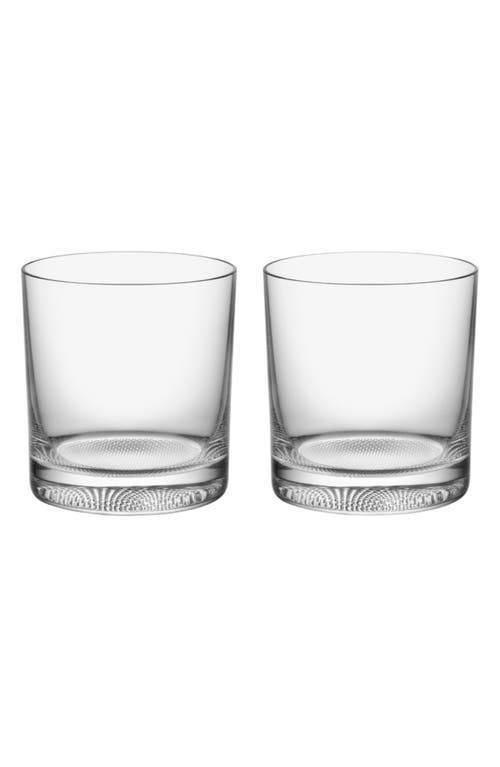 Kosta Boda Limelight Set Of 2 Double Old Fashion Glasses In Clear
