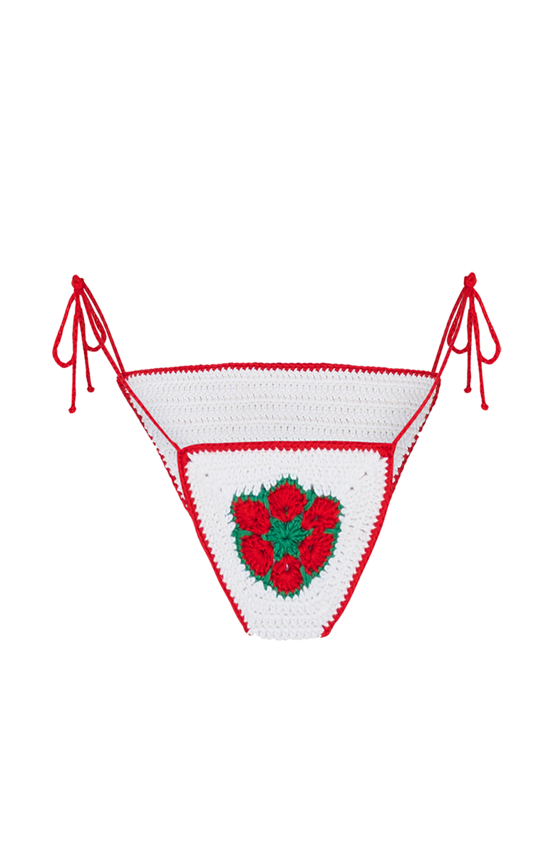 BRUNNA.CO The Poppy Crochet Bikini Bottom, Main, color, Red