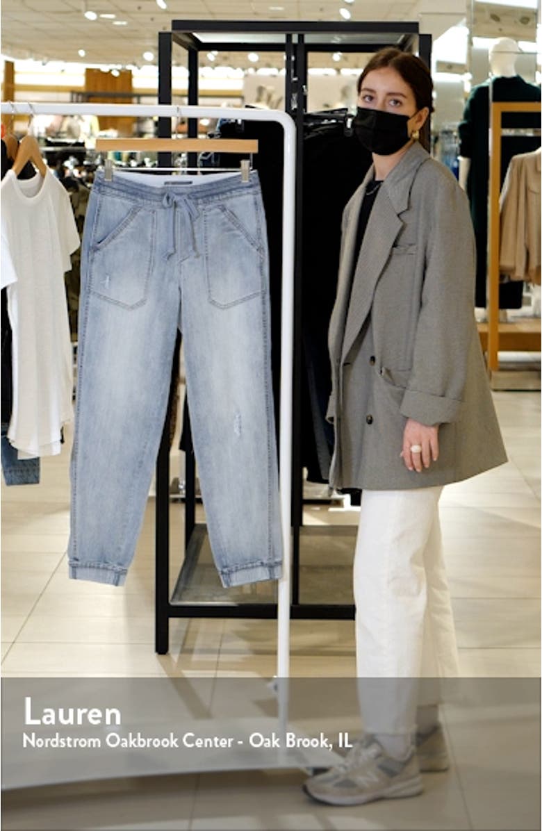 'Ab'Solution Leisure Pull-On Denim Joggers, sales video thumbnail