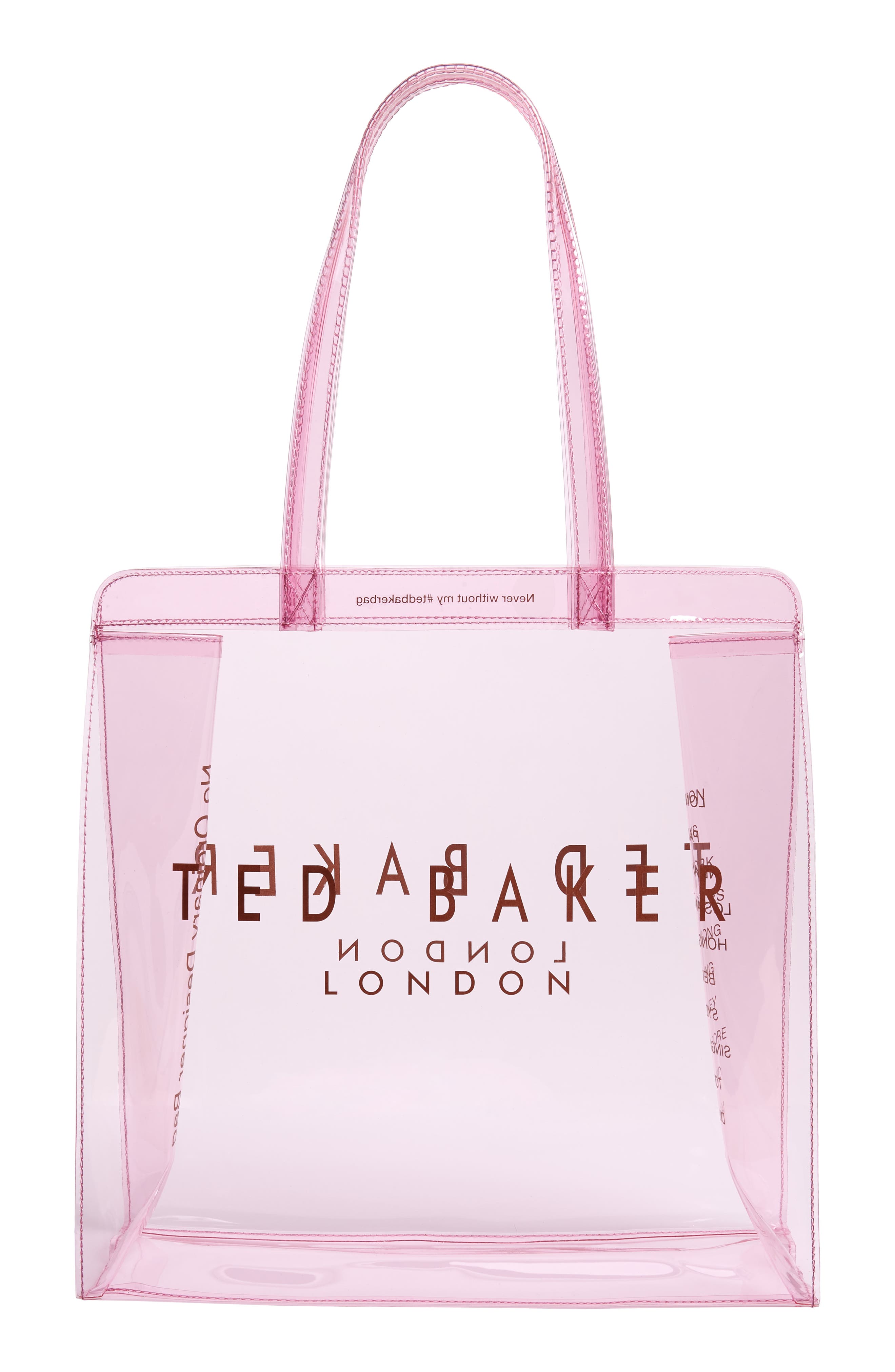 Large Clear Icon Tote (Nordstrom Exclusive), Alternate, color, LT-PINK
