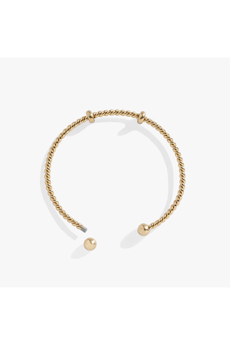 French Rope Charm Bracelet Cuff, Alternate, color, Gold