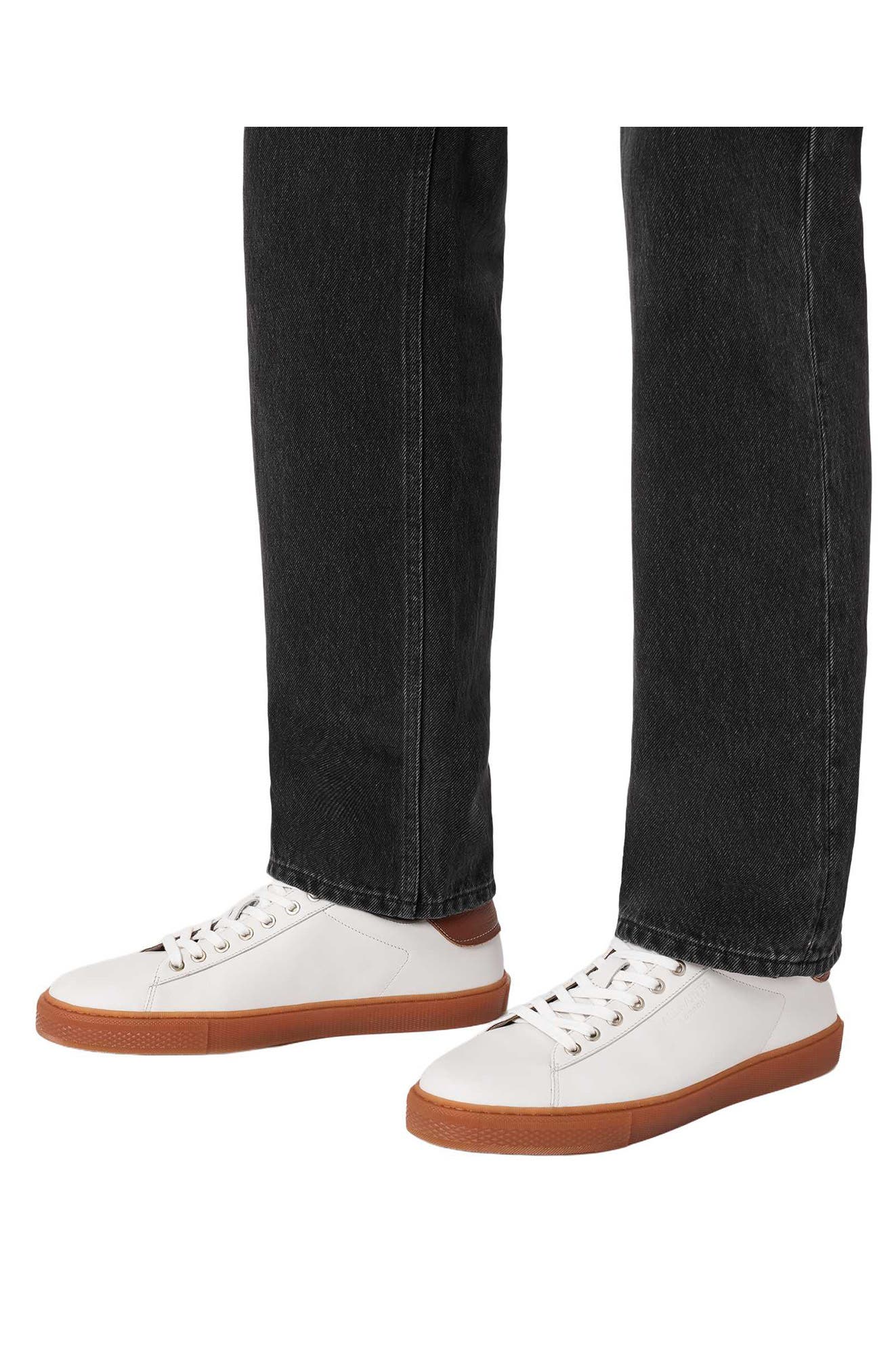AllSaints Tucker Low Top Sneaker, Alternate, color, White/ Gum