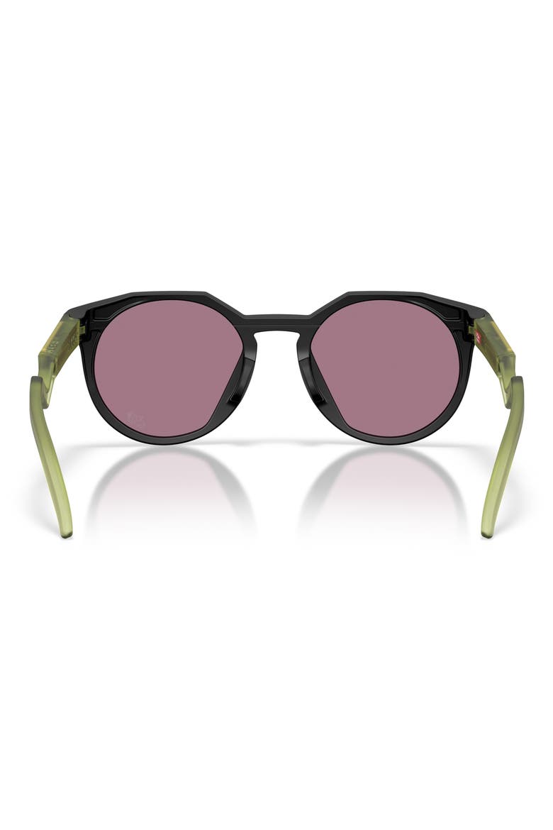 HSTN 52mm Round Sunglasses, Alternate, color, MATTE BLACK / PRIZM JADE