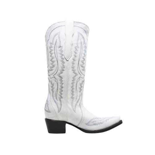 Nortalie The Duna Western Cowboy Boot In White