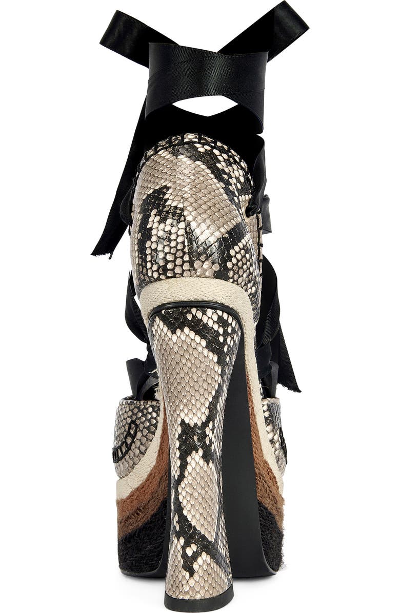 AZALEA WANG Fonetyn Ankle Tie Platform Pump, Alternate, color, Brown Multi