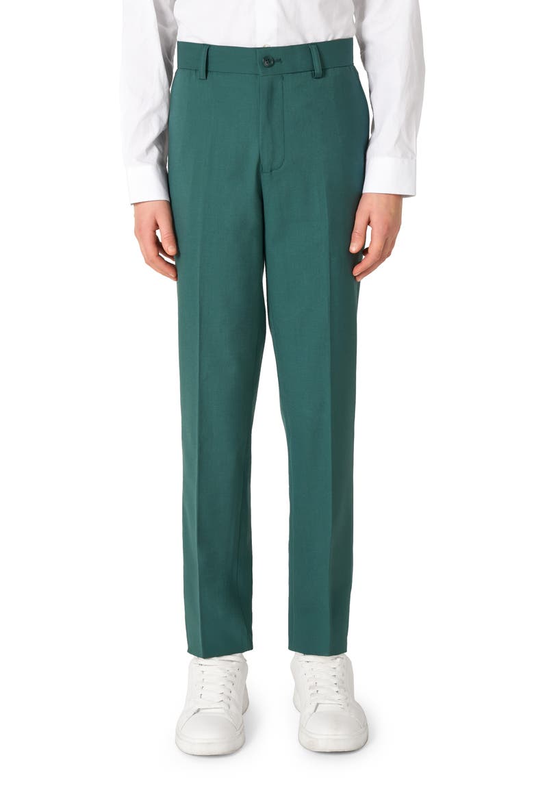 Kids' Daily Posy Green Stretch Suit, Alternate, color, GREEN