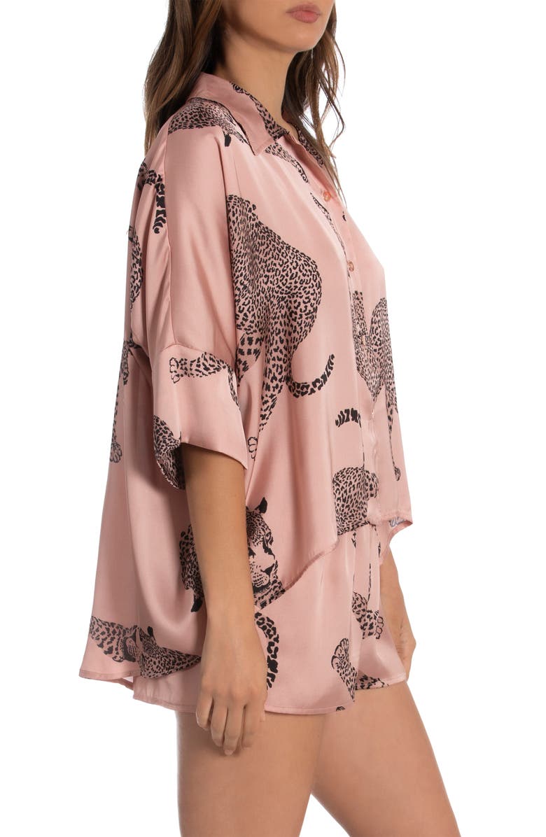 Midnight Bakery Print Satin Short Pajamas, Alternate, color,