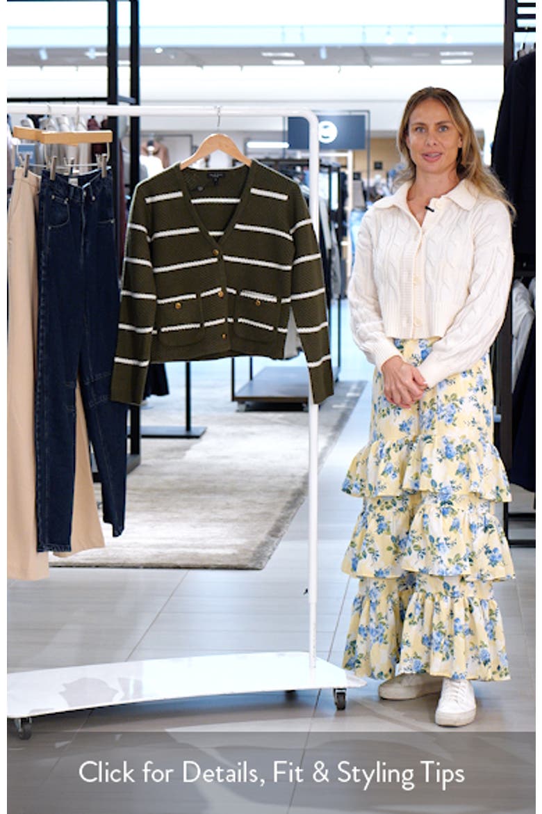 Peggy Stripe Wool Cardigan video