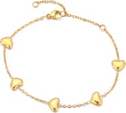 Adornia Polished Heart Station Bracelet