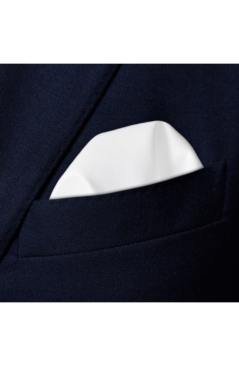 Eton Cotton Pocket Square, Alternate, color, White