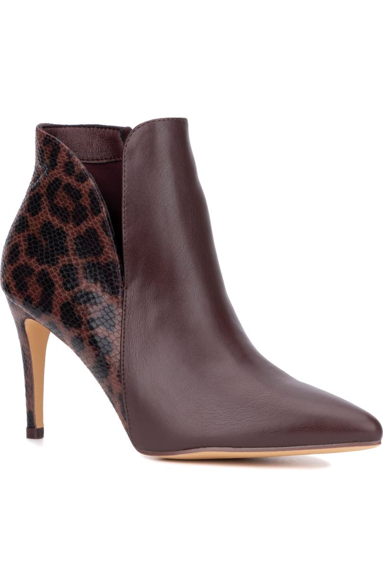 NEW YORK AND COMPANY Emani Stiletto Bootie, Main, color, Burgundy