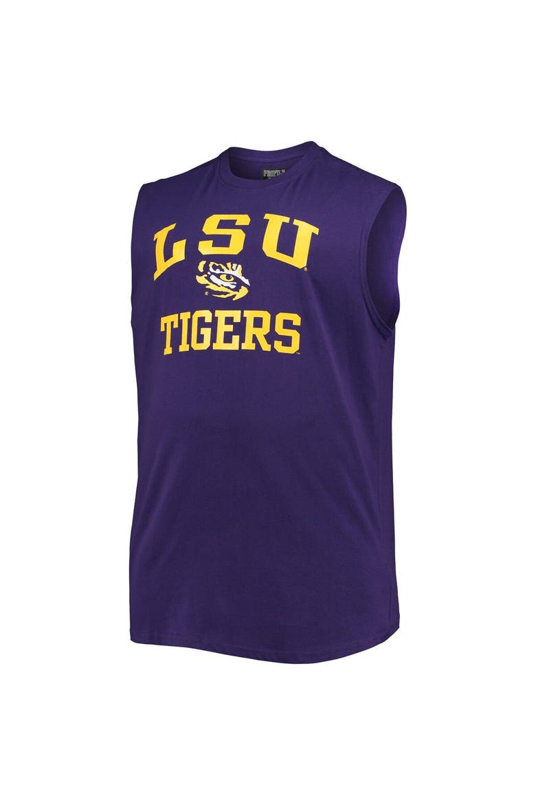 Men's LSU Tigers Purple Big & Tall Team Muscle Tank Top, Alternate, color, Purple