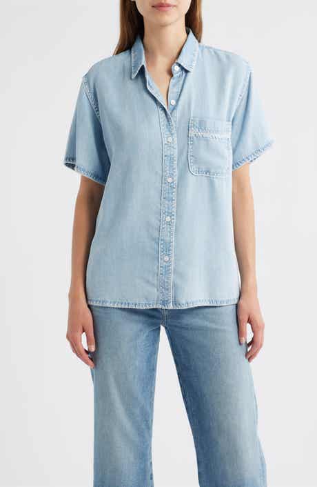 Rails Lea Stitch Accent Button-Up Shirt