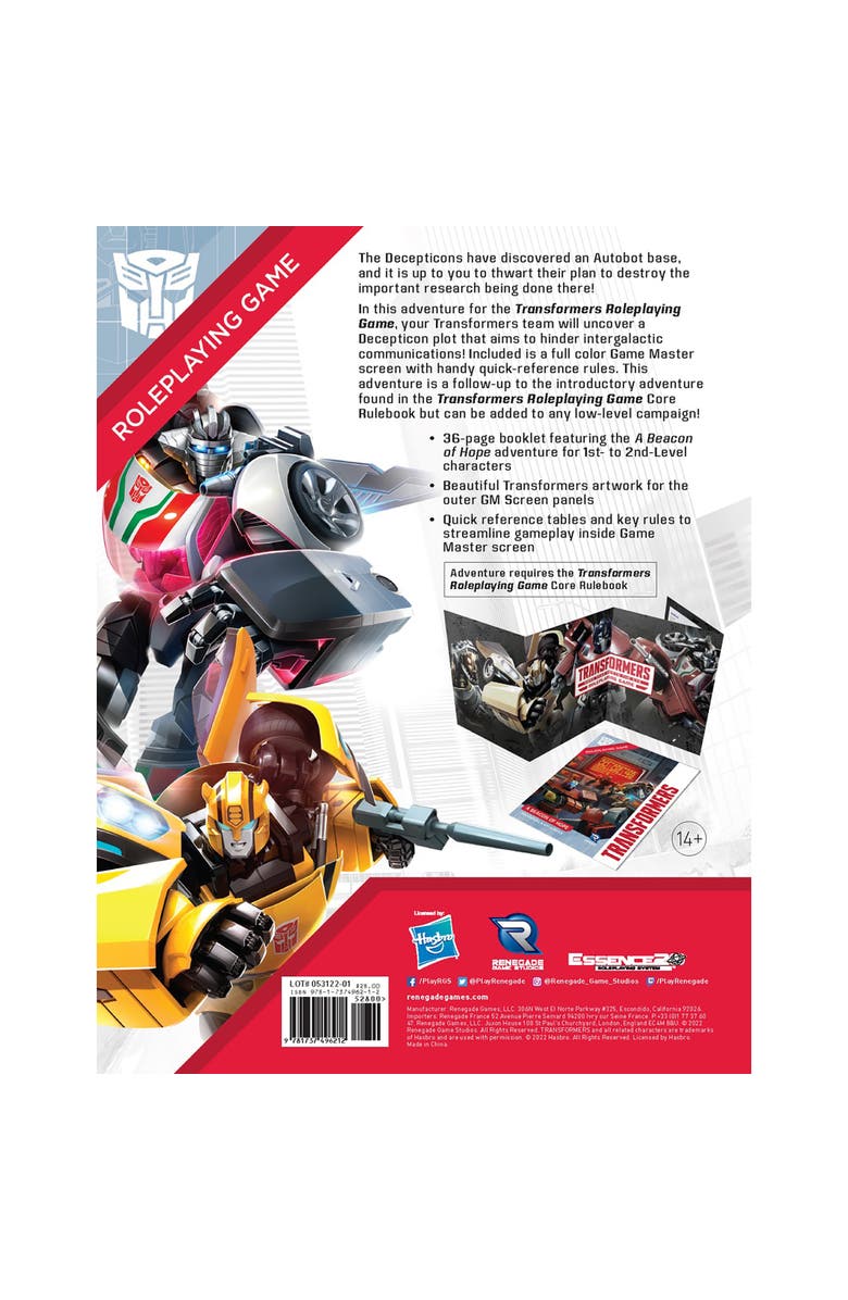 Transformers Roleplaying Game Beacon Of Hope Adventure 
GM Screen, Alternate, color, Multicolored
