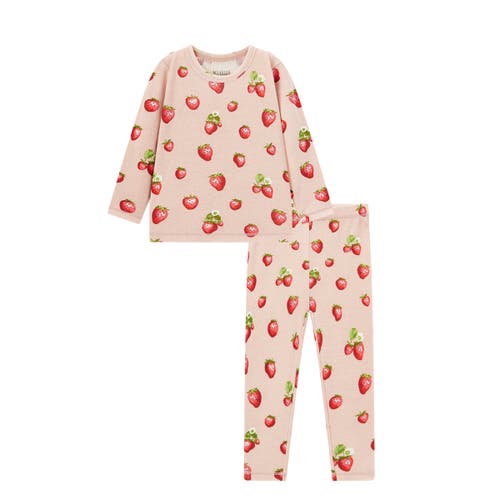 Milkbarn Organic Cotton Long Sleeve Two Piece Pajama Set In Multi