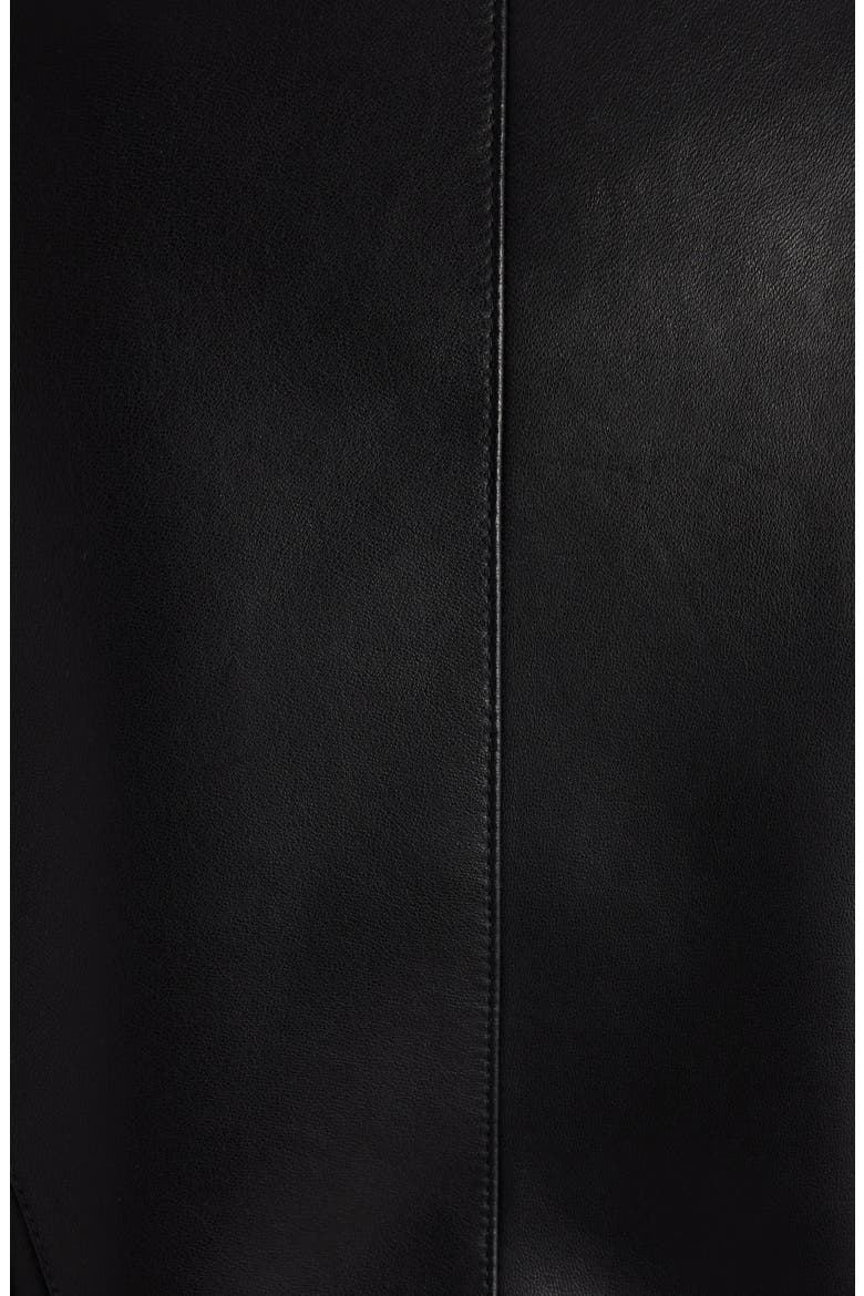 Peplum Leather Jacket, Alternate, color, 0PA BLACK