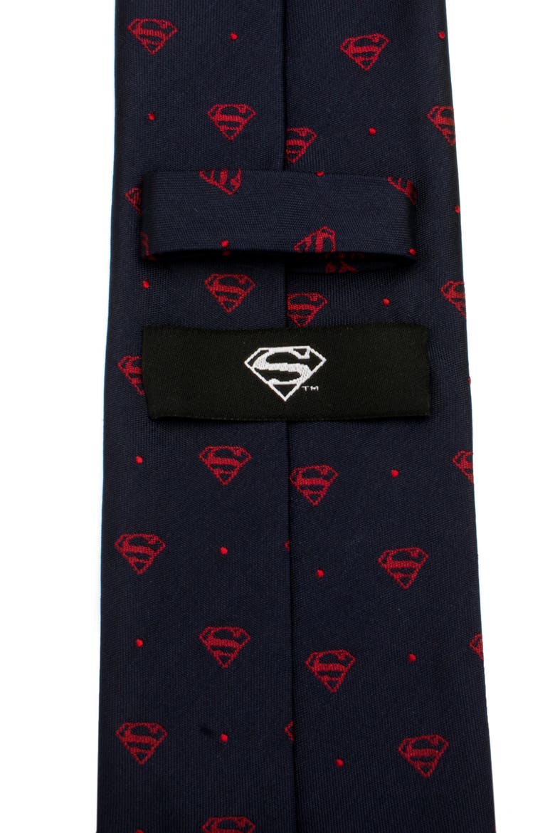 'Superman' Silk Tie, Alternate, color, BLUE
