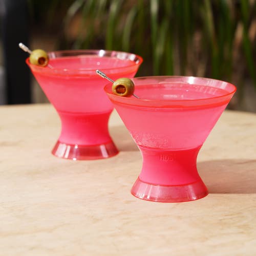 Host Martini Freeze Cooling Cup Set Of 2 In Punch Pink
