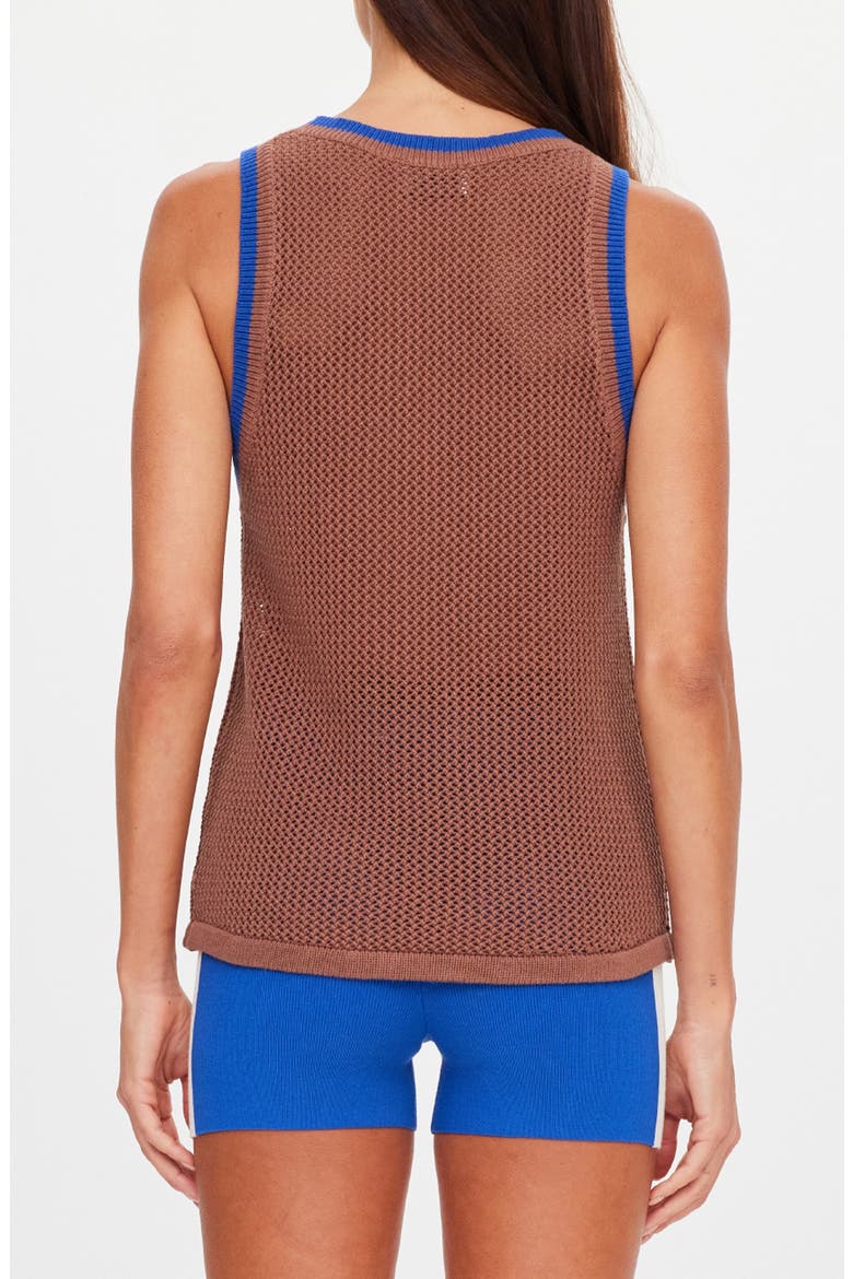 Avalon Wales Organic Cotton Mesh Tank Top, Alternate, color, BROWN