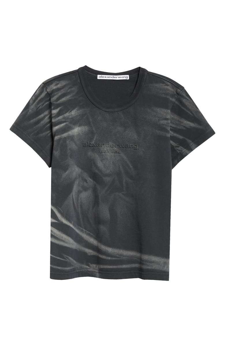 Alexander Wang Crease Cotton Jersey Crop T-Shirt, Alternate, color, 