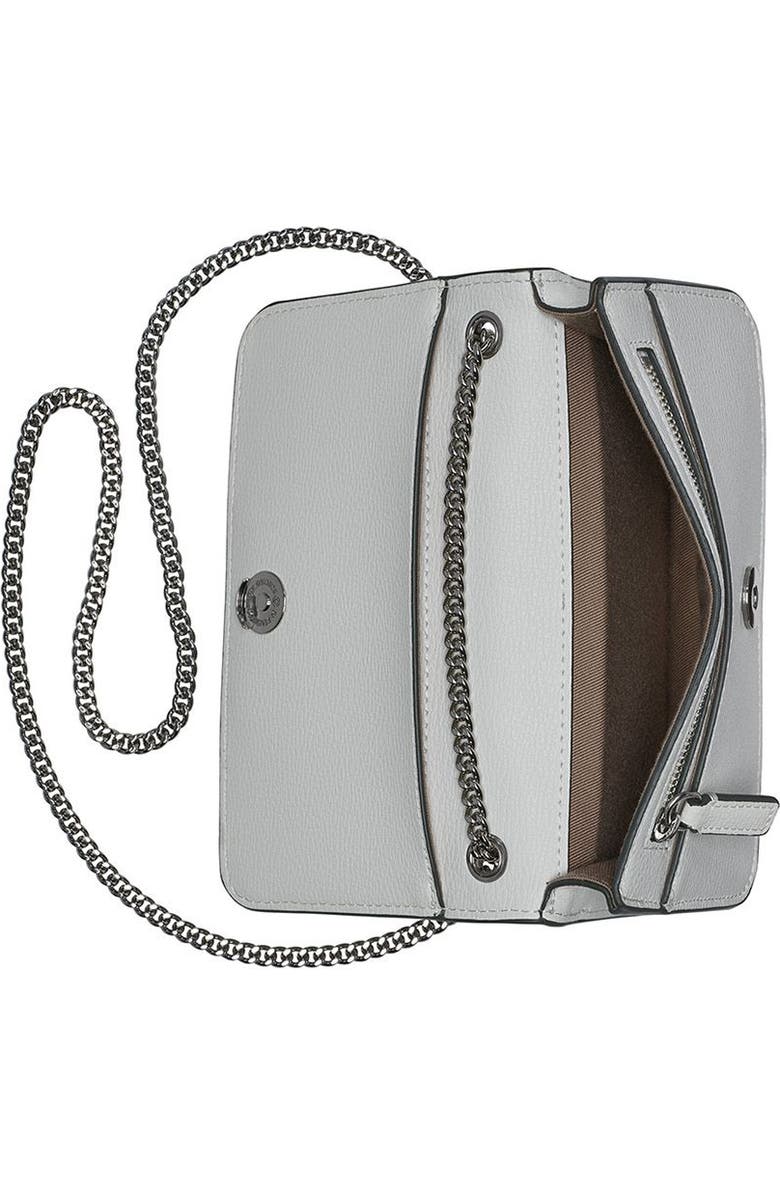 KARL LAGERFELD PARIS Kosette Shoulder, Alternate, color, Winter White/Silver