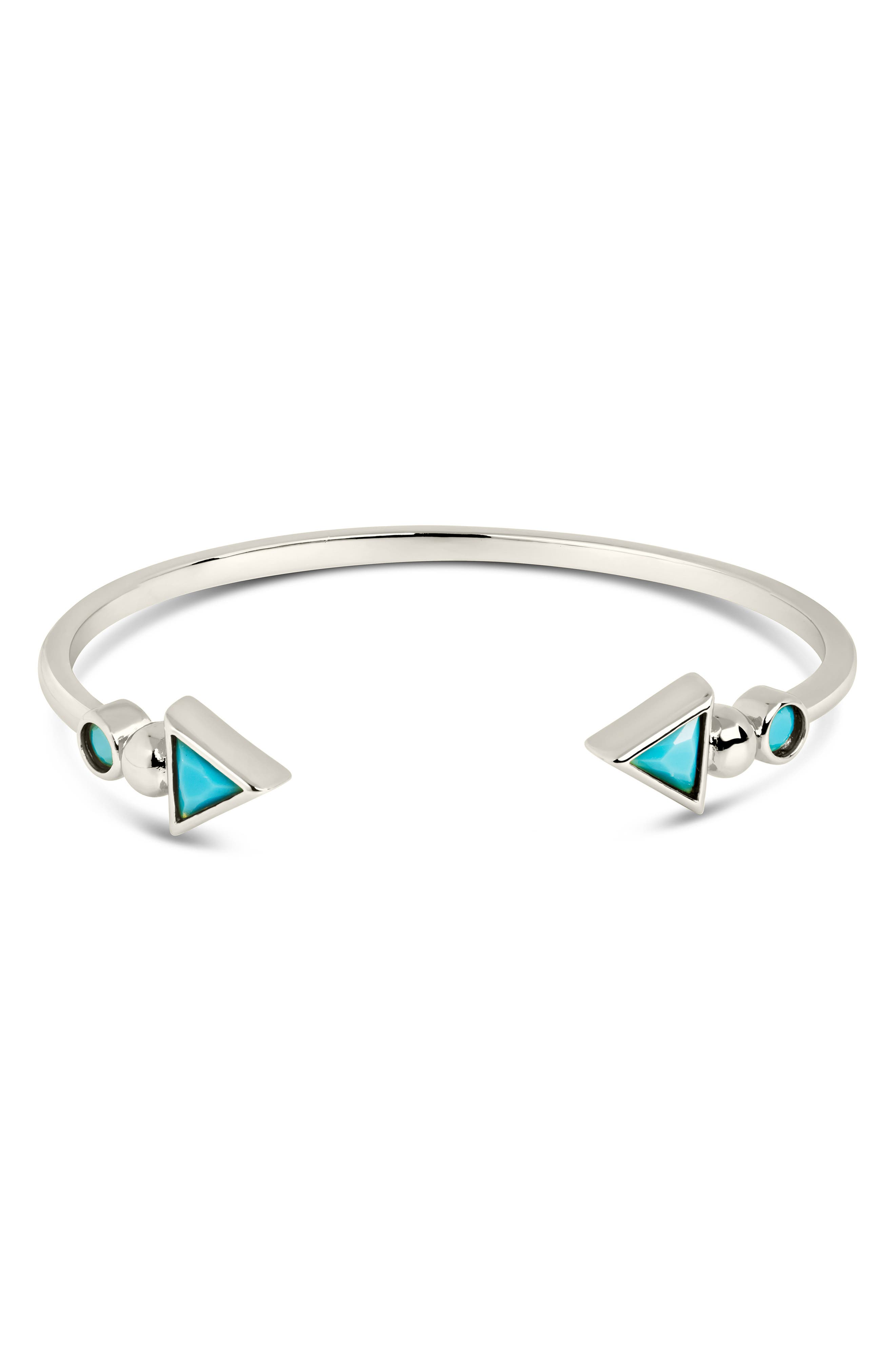 Sterling Forever Kalena Turquoise Open Cuff Bracelet