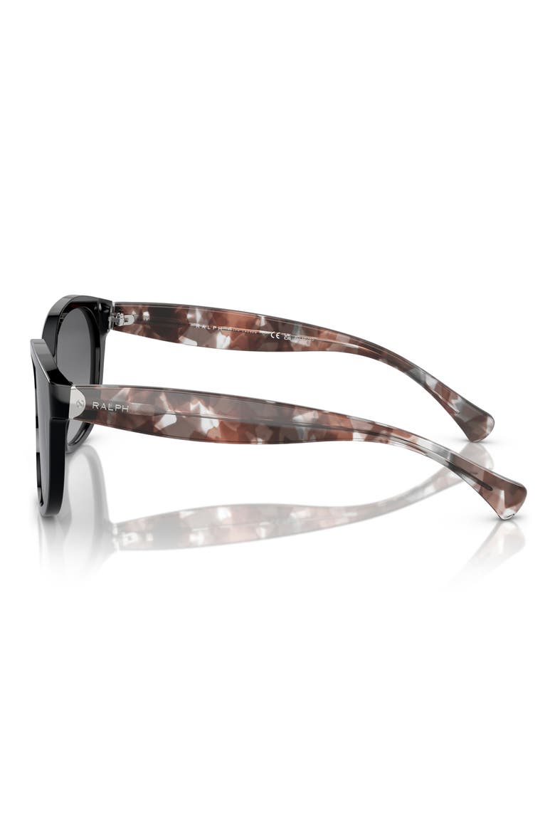 55mm Polarized Gradient Cat Eye Sunglasses, Alternate, color, SHINY BLACK / POLAR GREY