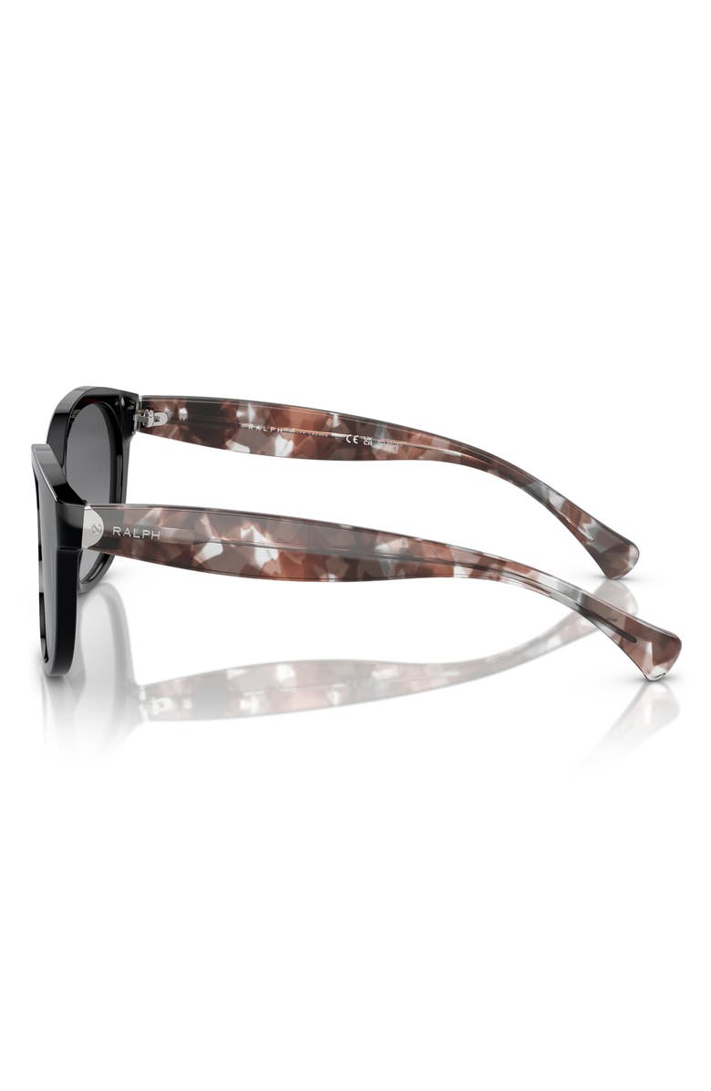 RALPH 55mm Polarized Gradient Cat Eye Sunglasses, Alternate, color, Shiny Black / Polar Grey