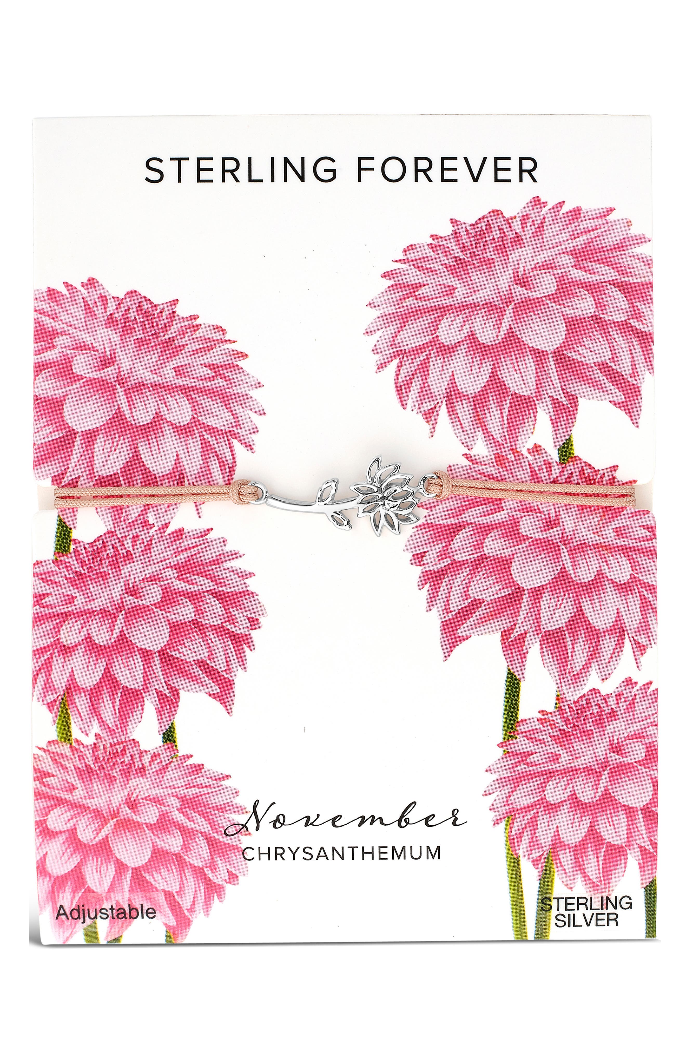 Sterling Forever Birth Flower Bracelet