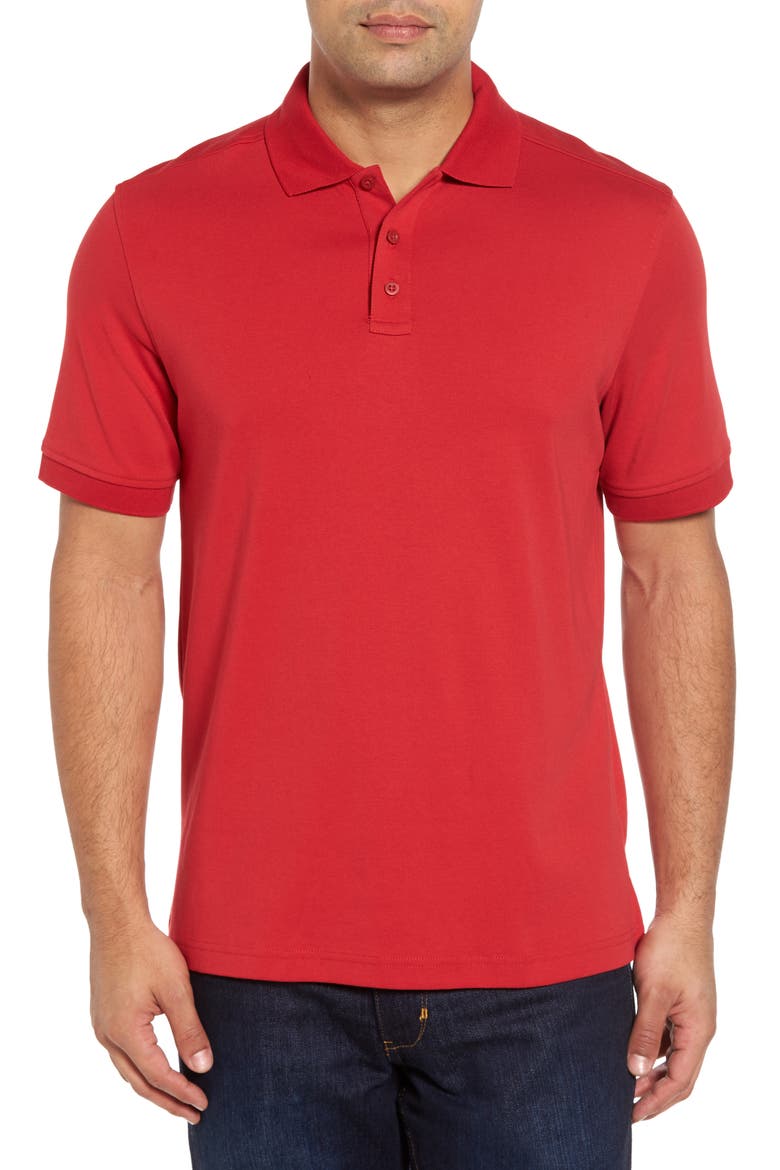 Men's Shop Regular Fit Interlock Knit Polo, Main, color, RED CHILI