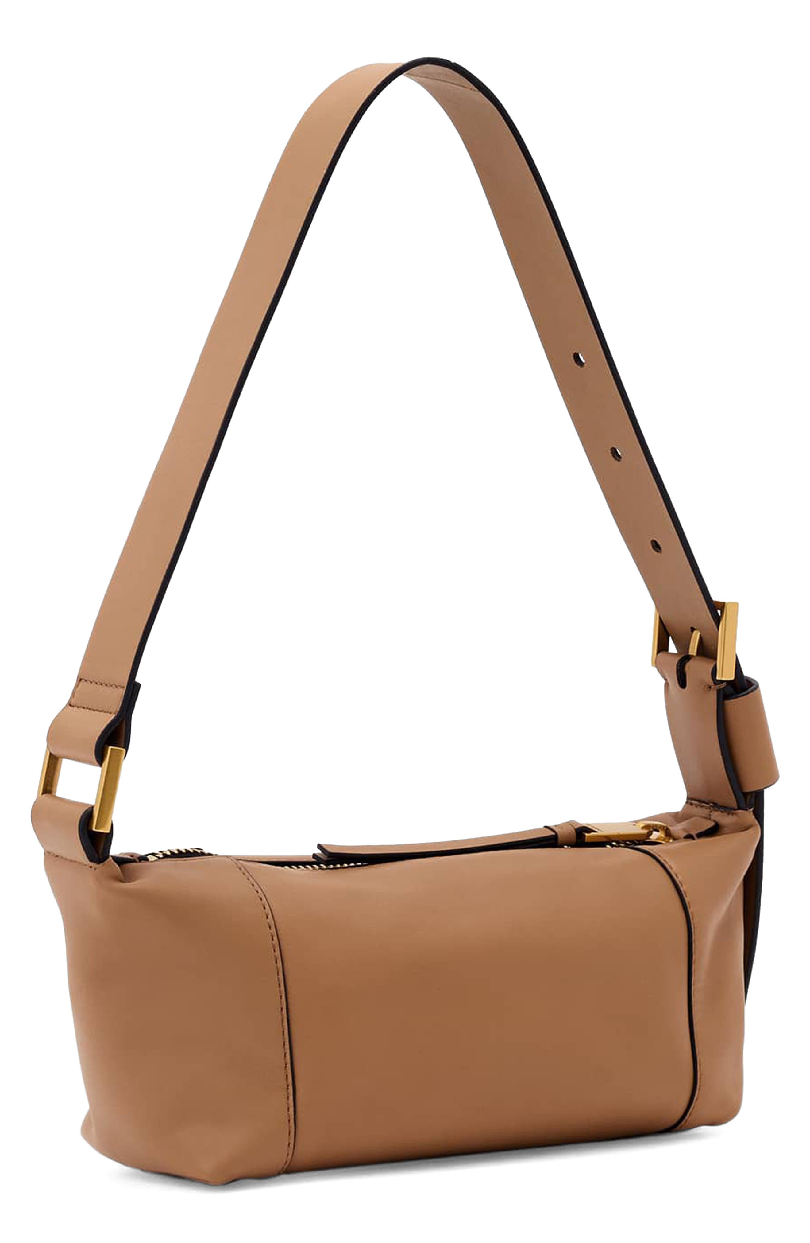 Mini Vega Leather Shoulder Bag, Alternate, color, ACETONE TAN BROWN