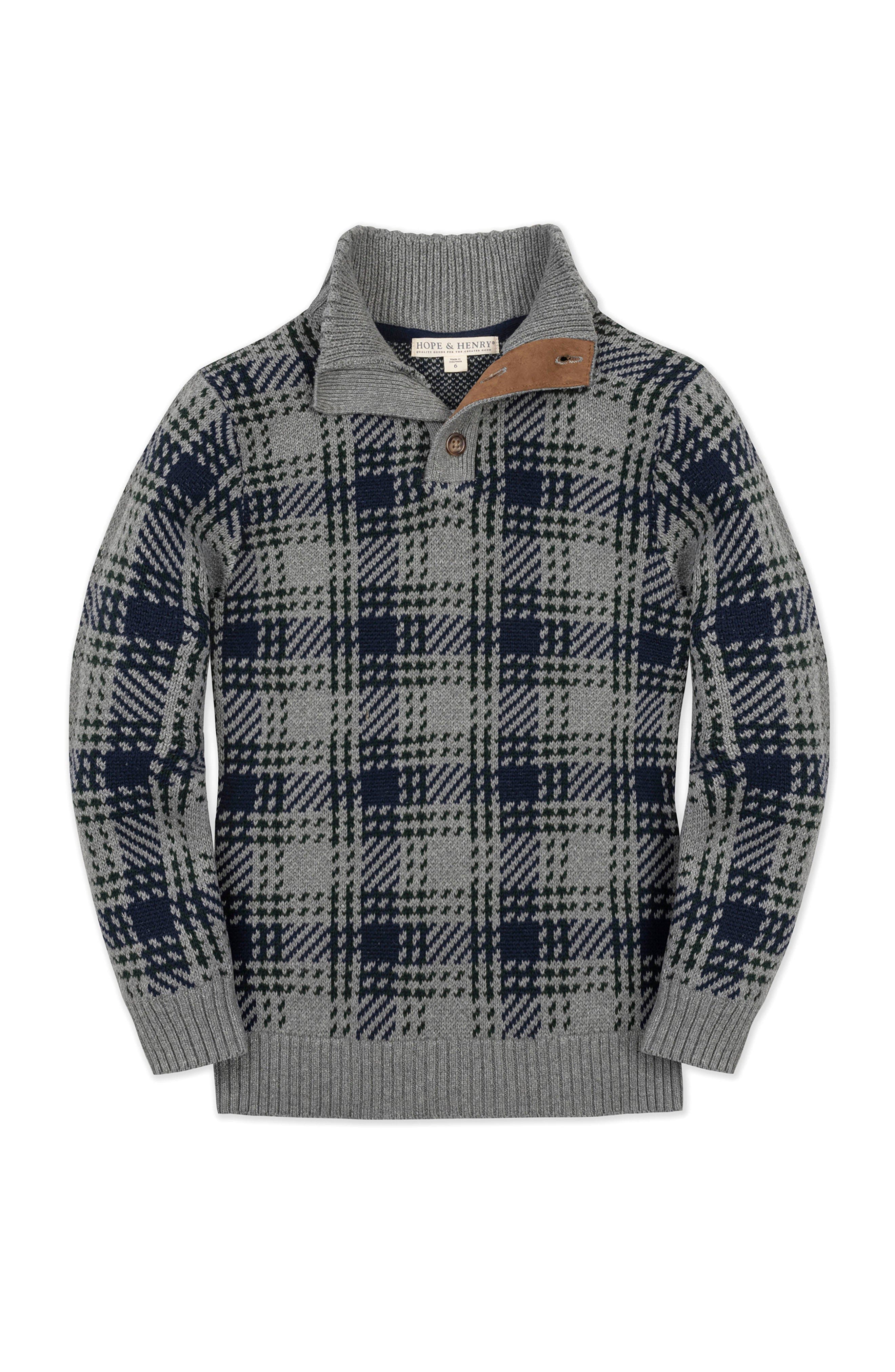 selected Classic Gray Plaid Intarsia