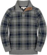 Hope & Henry Kids' Organic Mock Neck Intarsia Sweater