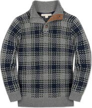Hope & Henry Kids' Organic Mock Neck Intarsia Sweater