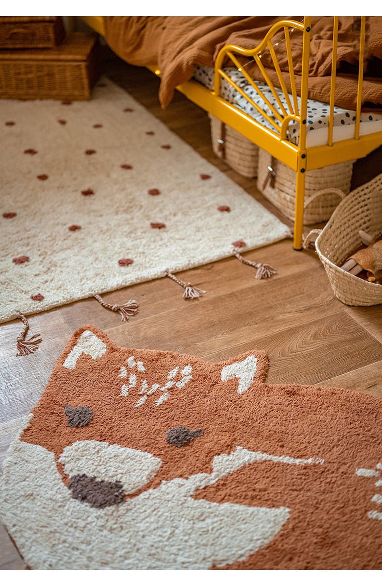 Nattiot Little Wolf Rug, Alternate, color, Brown