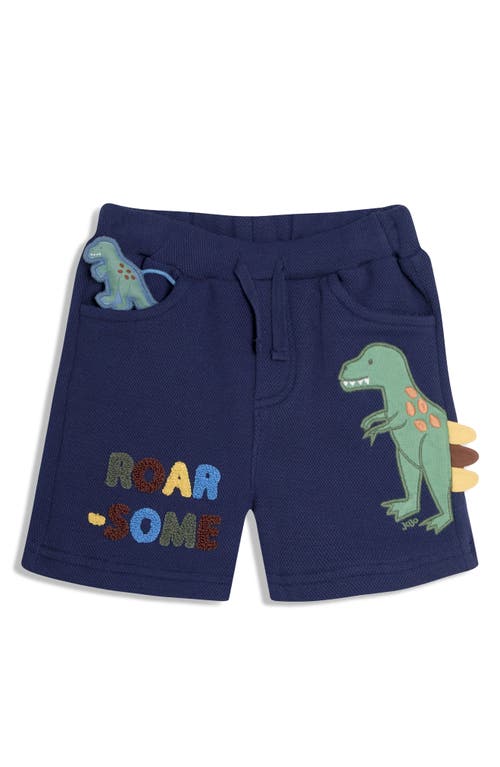 Jojo Maman Bébé Jojo Maman Bebe T-rex Appliqué Textured Knit Shorts