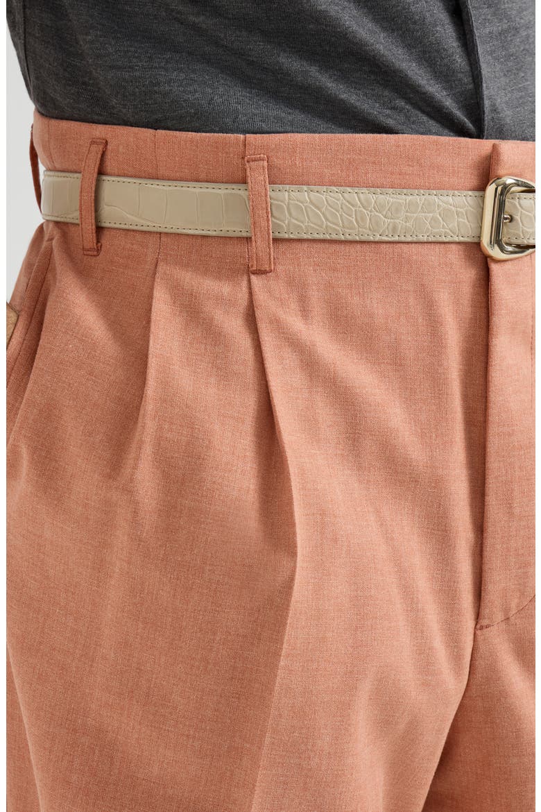 Double pleated trousers, Alternate, color, Apricot