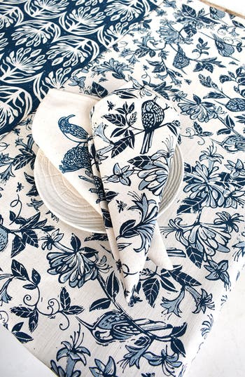 French Home Honeysuckle Botanical Tablecloth In Multi