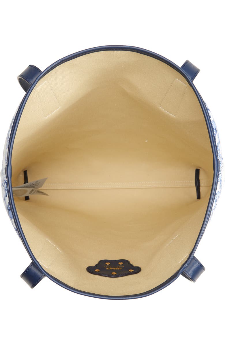 Versace Coral Theater Print Canvas Tote, Alternate, color,