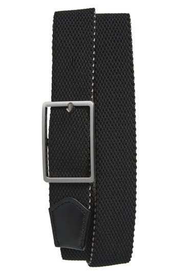Nordstrom Rack Clayton Reversible Woven Belt In Black- Grey