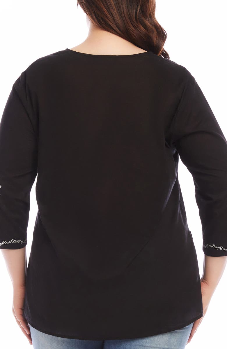 Karen Kane Embroidered Cotton Tunic Top, Alternate, color, 
