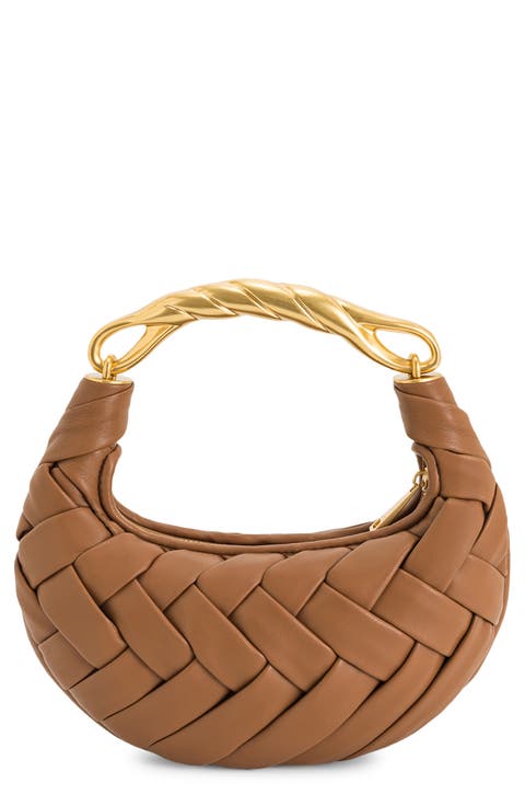 Orla Woven Faux Leather Clutch