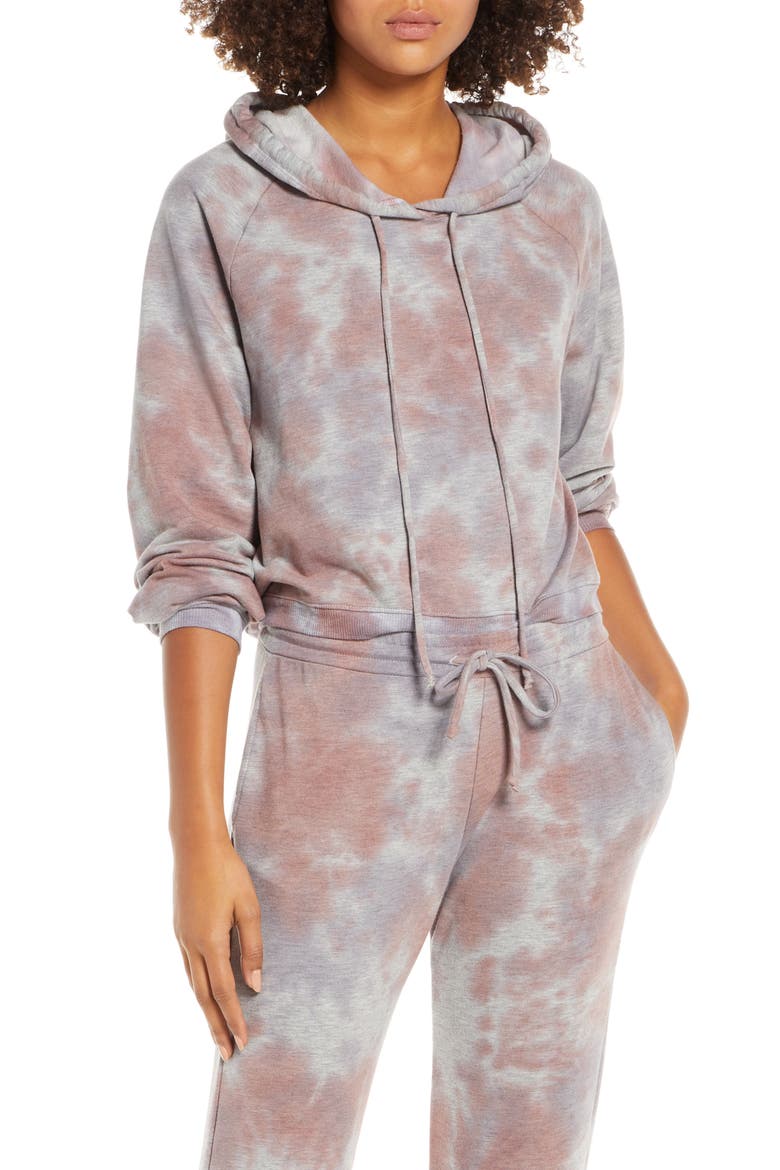 Ultraviolet Tie Dye Hoodie, Main, color, PURPLE TIE DYE