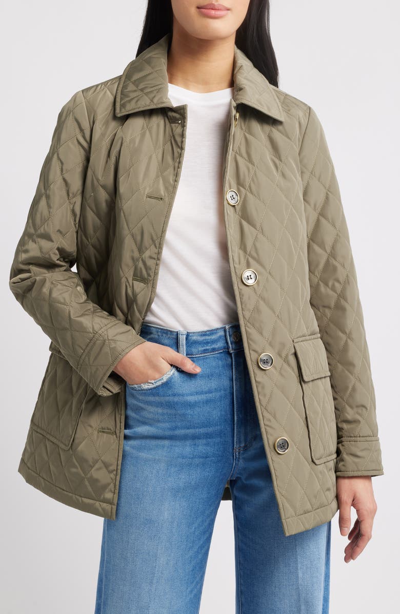 Michael Kors Diamond Quilted Barn Jacket, Alternate, color,