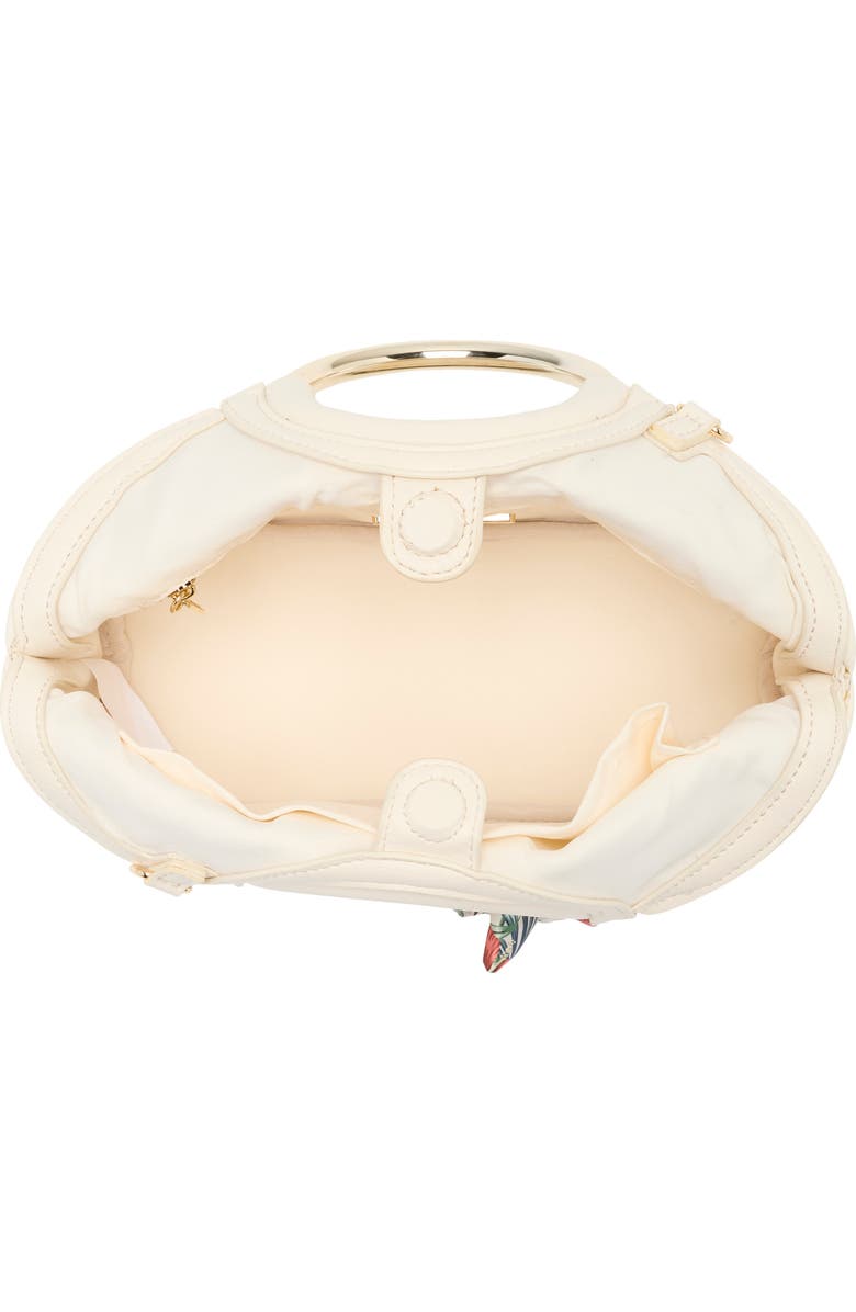 Steve Madden Gwenie Faux Leather Handbag With Scarf, Alternate, color, Vanilla