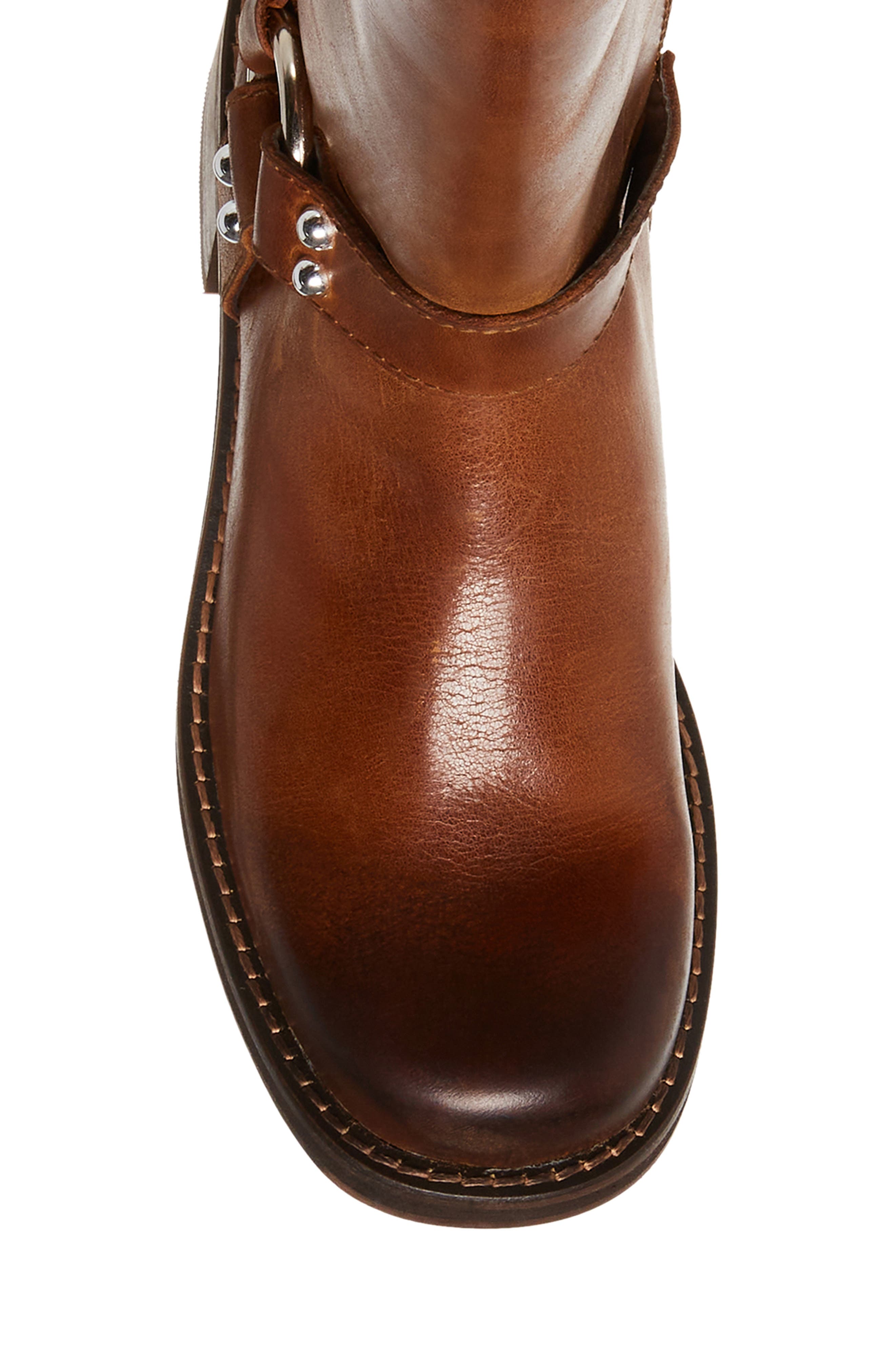 Steve Madden Bryanna Moto Boot, Alternate, color, Brown Leather