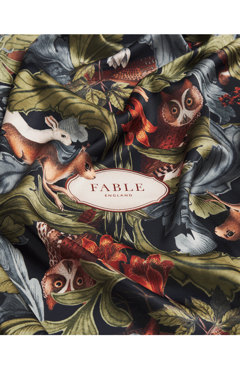 Fable England Woodland Solstice Square Scarf, Alternate, color, Forest Green