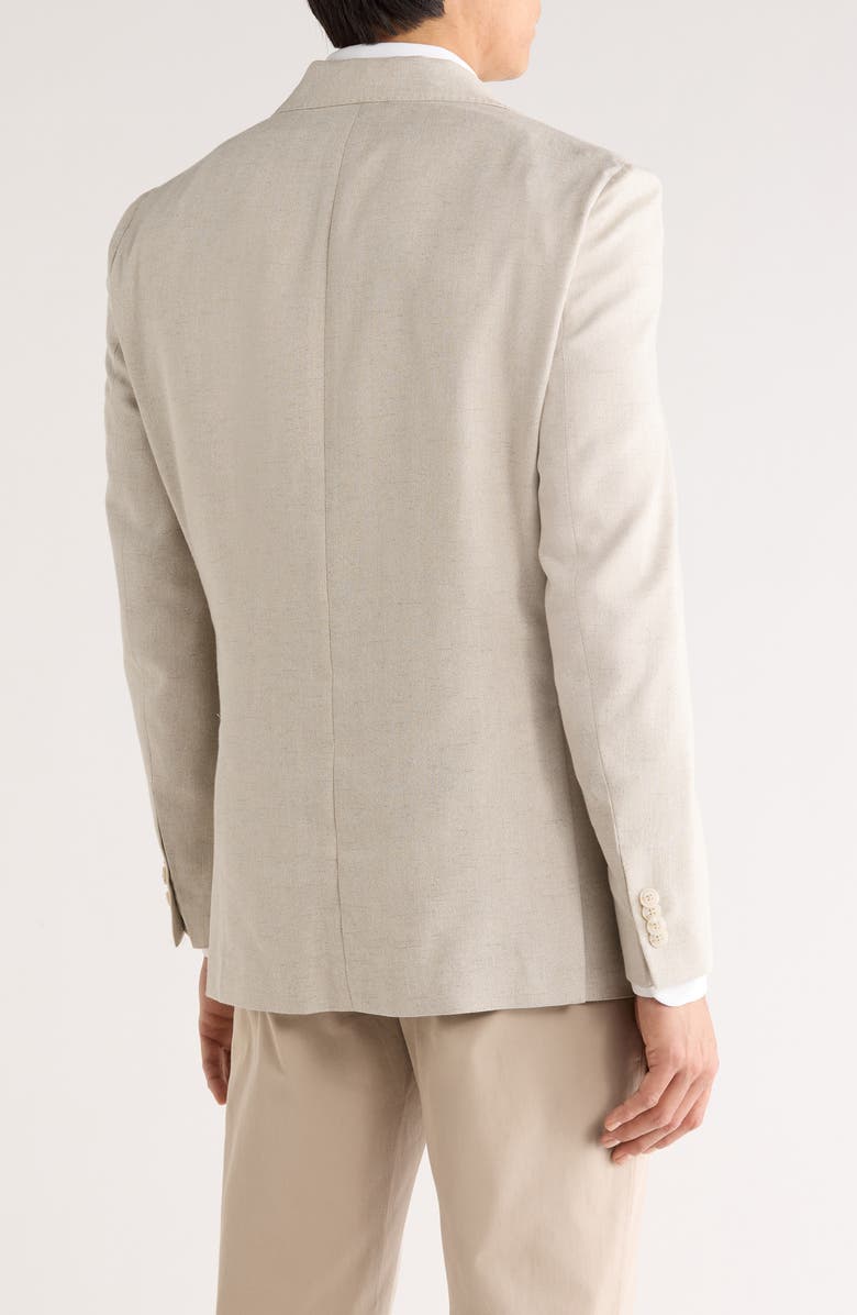 Michael Kors Tan Herringbone Notch Lapel Sport Coat, Alternate, color, Tan Herringbone